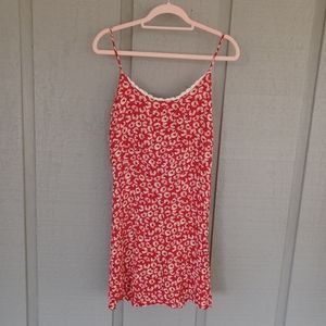 Luna Chix Floral Mini Dress Size S Sleeveless Rayon Tie Back Women